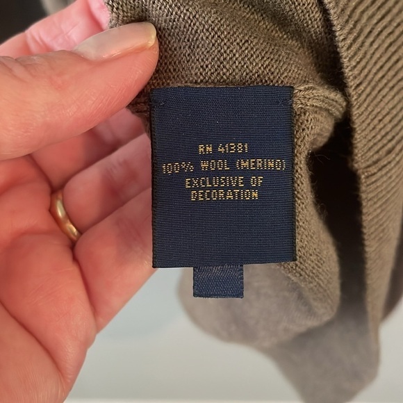 polo Golf Ralph Lauren 1/2 Zip 100% Merino Wool Sweater size XL - Picture 5 of 6